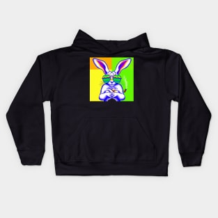 Easter T-Shirt Boys Girls Kids Hip Easter Bunny Sunglasses T-Shirt Kids Hoodie